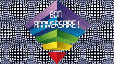 004 Fond Animé Abstrait - Géométrique Bon Anniversaire Français Messages 