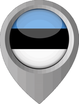 Location Pin Estonia Europe Flags 