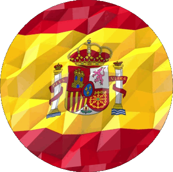 Runde Spanien Europa Fahnen 