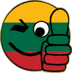 Smiley - OK Lithuania Europe Flags 