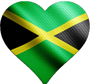 Coeur Jamaïque Amériques Drapeaux 