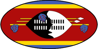 Oval Eswatini África Banderas 