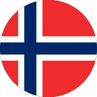 Round Norway Europe Flags 
