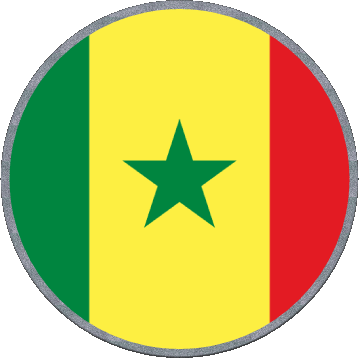 Rond Sénégal Afrique Drapeaux 