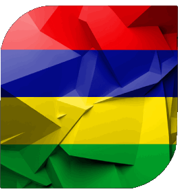 Quadrato Mauritius Africa Bandiere 