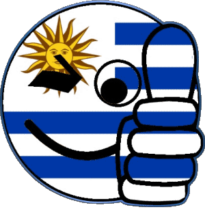 Smiley - OK Uruguay America Flags 