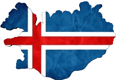 Carta Geografica Islanda Europa Bandiere 