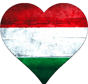 Corazón Hungría Europa Banderas 