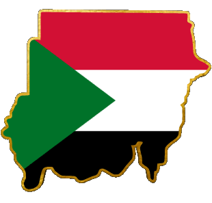 Carta Geografica Sudan Africa Bandiere 