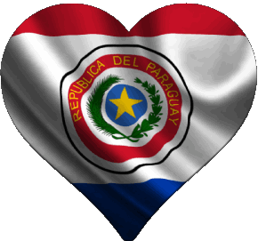 Cuore Paraguay America Bandiere 