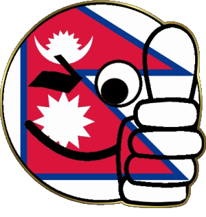 Smiley - OK Nepal Asien Fahnen 