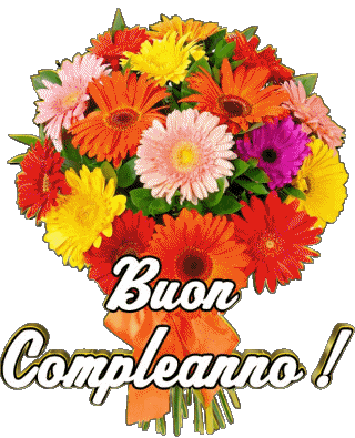 003 Fondo transparente Floreale Buon Compleanno Italiano Mensajes 