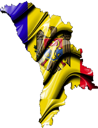 Map Moldova Europe Flags 