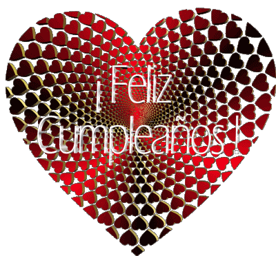 005 Corazón Feliz Cumpleaños Spagnolo Messagi 