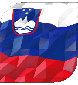 Quadrato Slovenia Europa Bandiere 