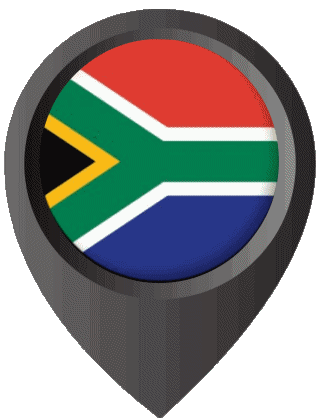 Perno di posizione Sud Africa Africa Bandiere 