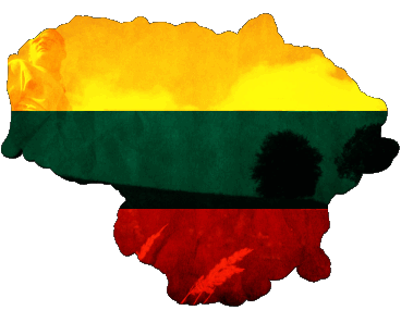 Mapa Lituania Europa Banderas 