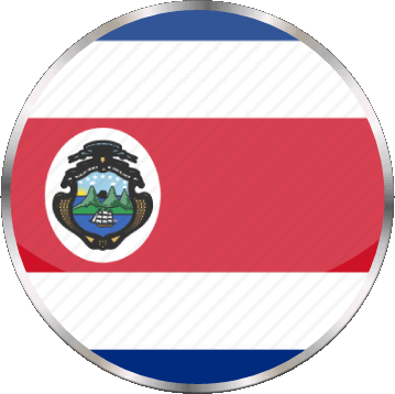 Tondo Costa Rica America Bandiere 