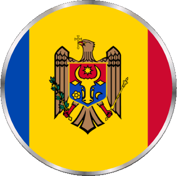 Rond Moldavie Europe Drapeaux 
