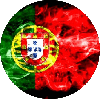 Round Portugal Europe Flags 