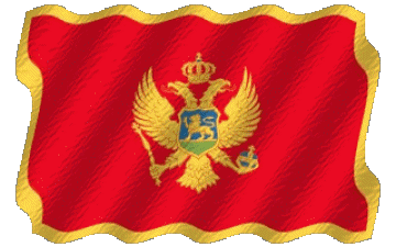 Welligkeit Montenegro Europa Fahnen 