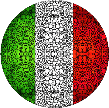 Rond National Italie Europe Drapeaux 