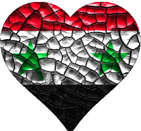 Heart Syria Asia Flags 
