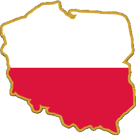 Karte Polen Europa Fahnen 