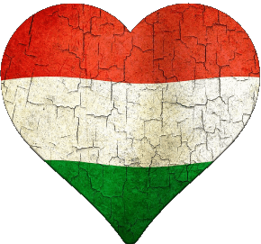 Cuore Ungheria Europa Bandiere 