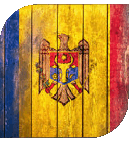 Quadrato Moldova Europa Bandiere 