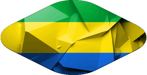 Oval 02 Gabun Afrika Fahnen 