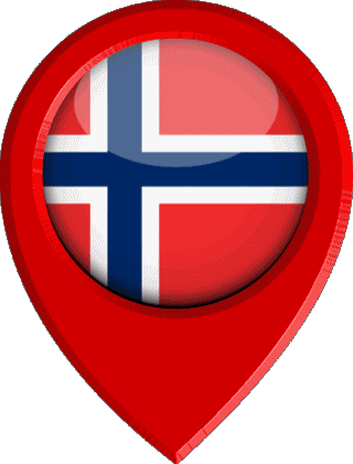 Perno di posizione Norvegia Europa Bandiere 