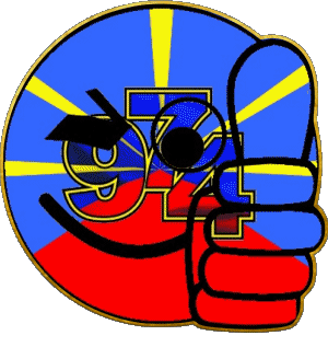 Smiley - OK La Réunion D.O.M - T.O.M Frankreich Fahnen 