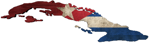 Mapa Cuba América Banderas 