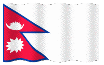 Ondulación Nepal Asia Banderas 