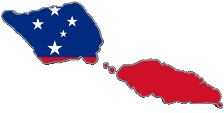 Map Samoa Oceania Flags 