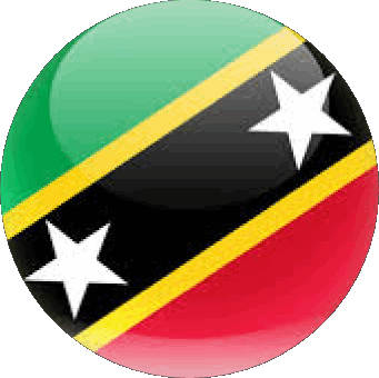 Round Saint Kitts and Nevis America Flags 