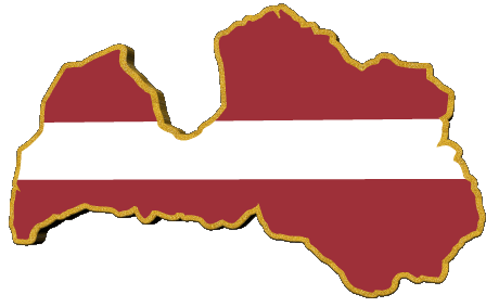 Map Latvia Europe Flags 