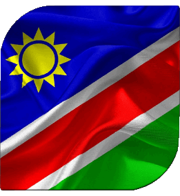 Square Namibia Africa Flags 