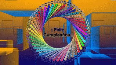 002 Animierter Hintergrund Abstracto - Geométrico Feliz Cumpleaños Spanisch Nachrichten 
