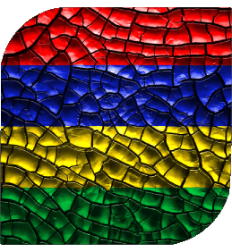 Quadrato Mauritius Africa Bandiere 