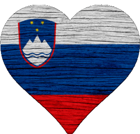 Corazón Eslovenia Europa Banderas 