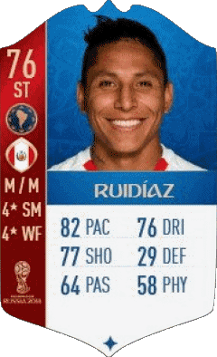 Raúl Ruidíaz Perú F I F A - Jugadores  cartas Vídeo Juegos Multimedia 