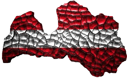 Karte Lettland Europa Fahnen 