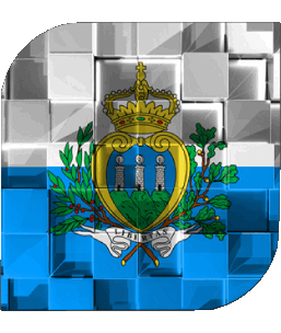 Carré Saint Marin Europe Drapeaux 