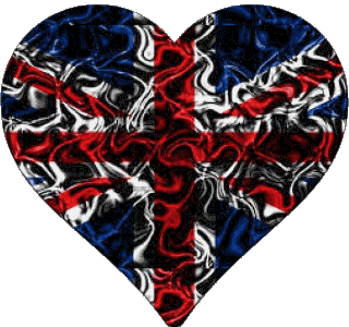 Heart UK Europe Flags 