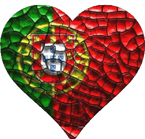 Corazón Portugal Europa Banderas 