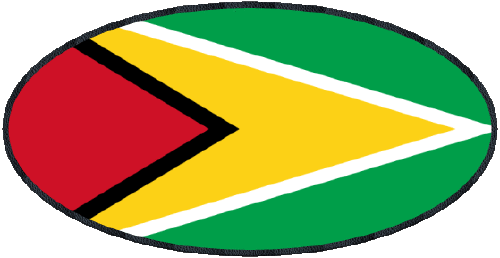 Oval Guayana América Banderas 