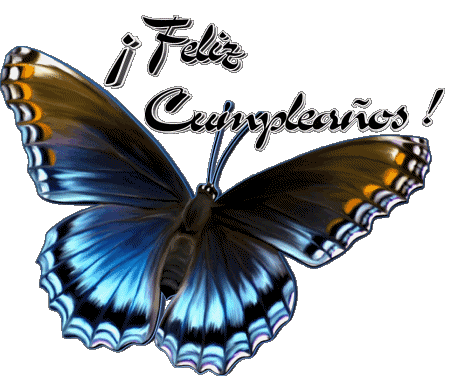 006 Transparenter Hintergrund Mariposas Feliz Cumpleaños Spanisch Nachrichten 