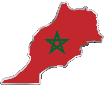 Carta Geografica Marocco Africa Bandiere 